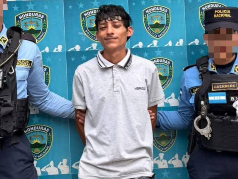 Momentos de la captura del hombre de 31 años en San Pedro Sula.