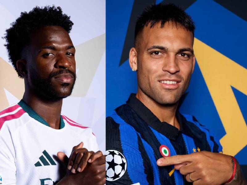 Vinicius por Real Madrid y Lautaro Martínez del Inter de Milán, figuras de ambos clubes.