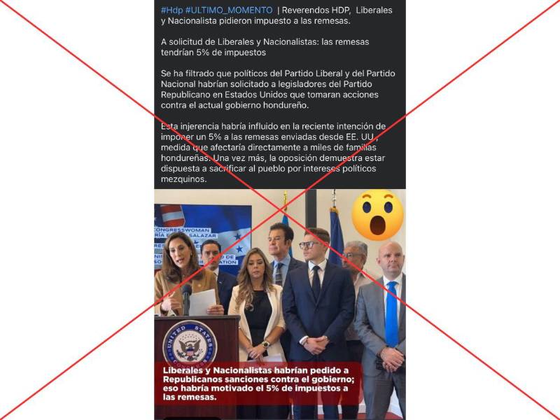 Captura de pantalla a una publicacion de Facebook hecha el 14 de mayo de 2025.