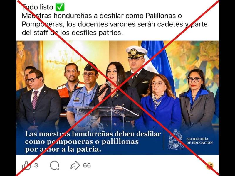 Captura de pantalla a una publicación de Facebook hecha el 17 de julio de 2026.