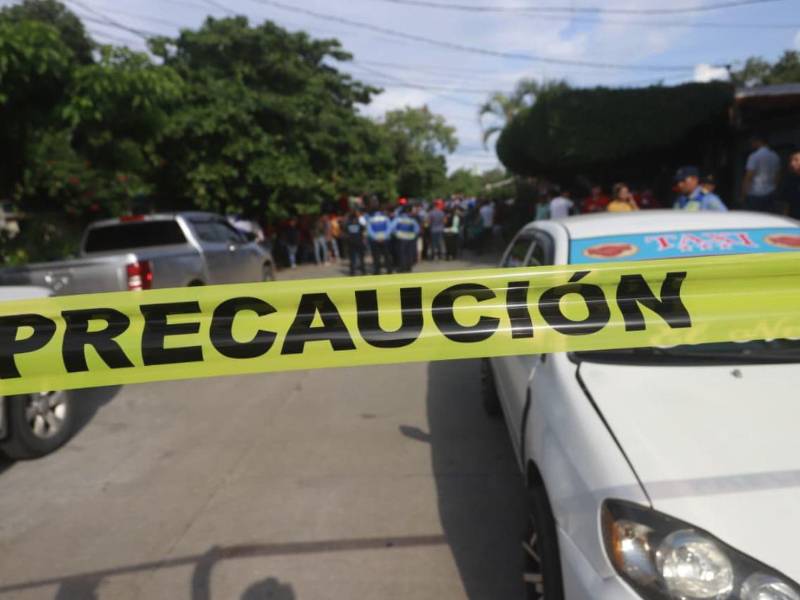 Foto de archivo de la escena de un hecho violento registrado en Honduras.