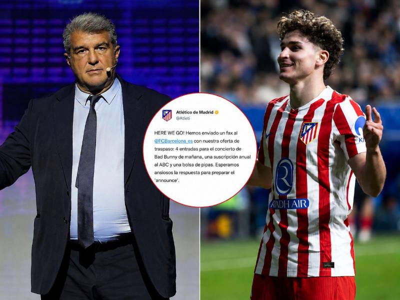 El Atlético de Madrid se burla del Barcelona en redes sociales en pleno rumor por el fichaje de Julián Álvarez.