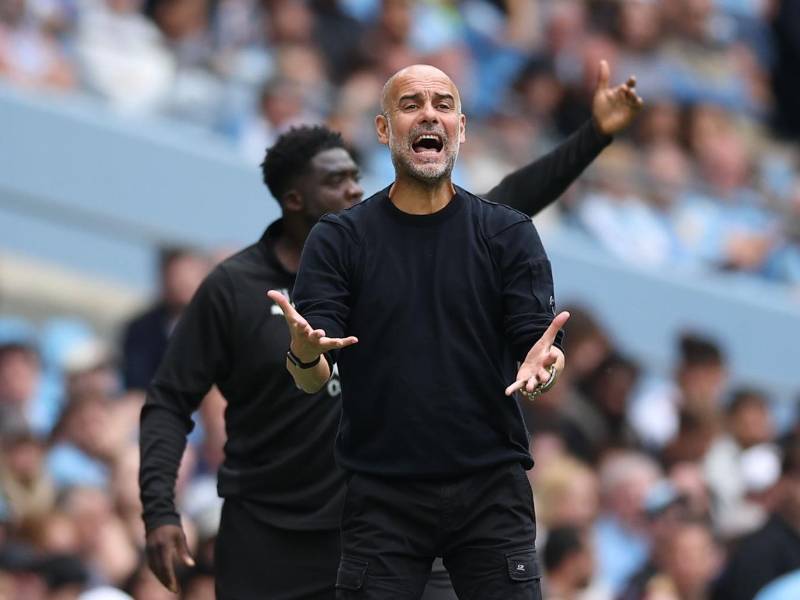 Pep Guardiola no estaba nada contento con el accionar de su equipo ante el Tottenham.