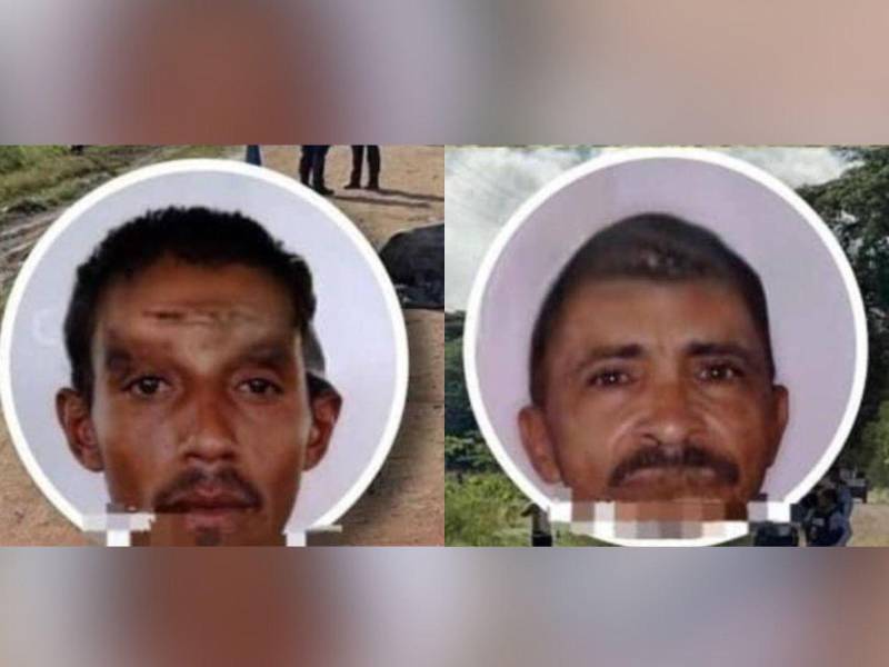 Rostros de las víctimas asesinadas en San Marcos de Jutiquile, Juticalpa.