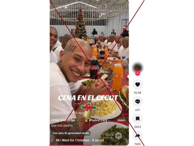 Captura de pantalla a una publicación de TikTok hecha el 10 de diciembre de 2025.