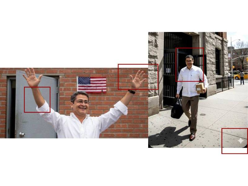 Inconsistencias detectadas por LA PRENSA Verifica durante un análisis visual.