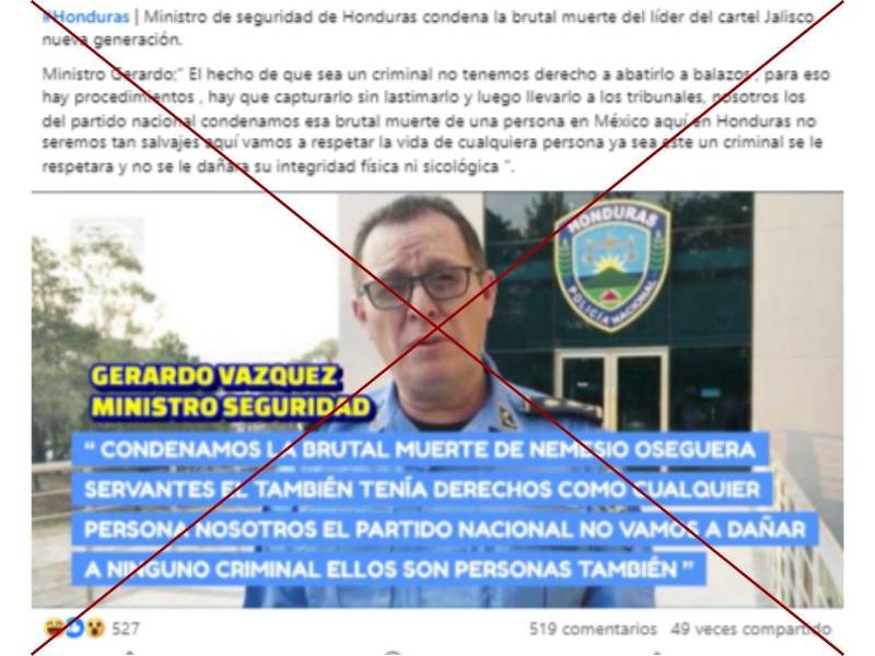 Captura de pantalla a una publicación de Facebook hecha el 23 de febrero de 2026.