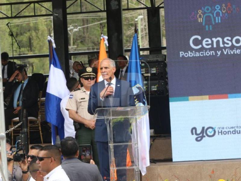 <b>Nasry Asfura</b>, presidente de Honduras, durante el lanzamiento oficial del XVIII Censo Nacional de Población y VII de Vivienda.