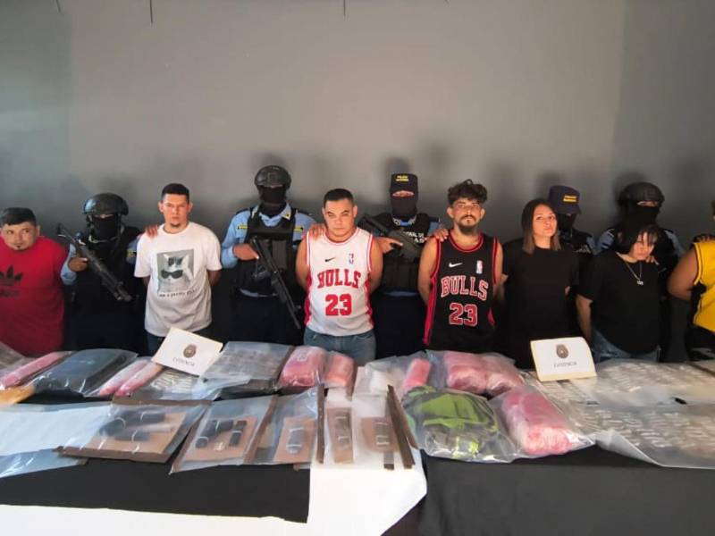 Los siete presuntos integrantes de la MS-13 fueron capturados durante un operativo en Villanueva y permanecerán en prisión preventiva en La Tolva.