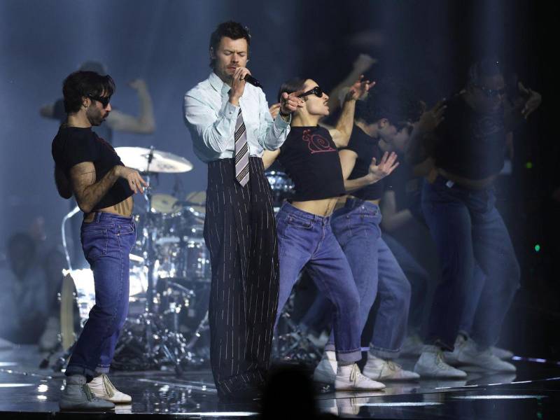 Harry Styles durante una actuación en Mánchester, Reino Unido.