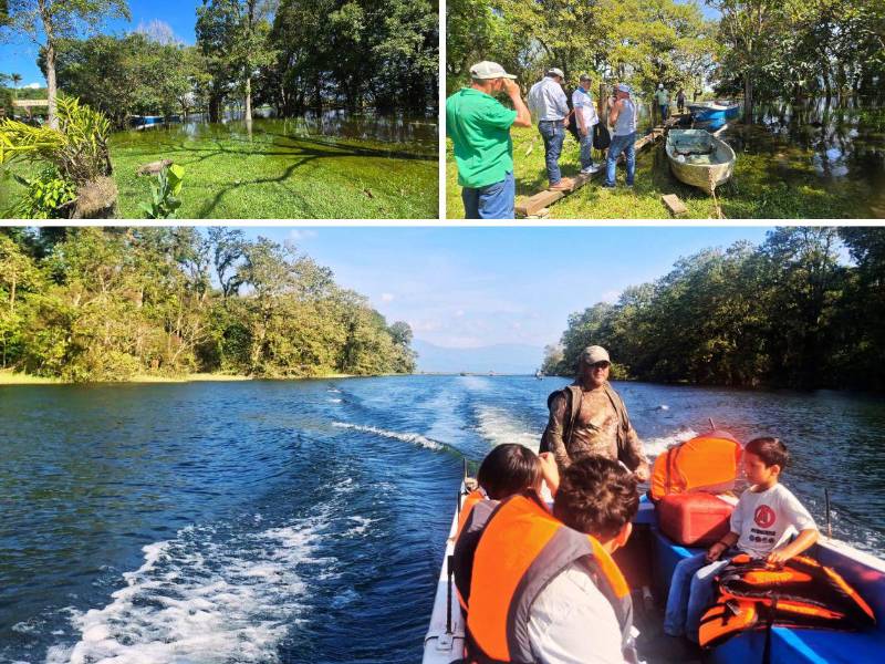 El canal de Peña Blanca también se convirtió con los años en un atractivo turístico, donde visitantes recorren en kayak parte de la infraestructura construida para conducir las aguas del lago.