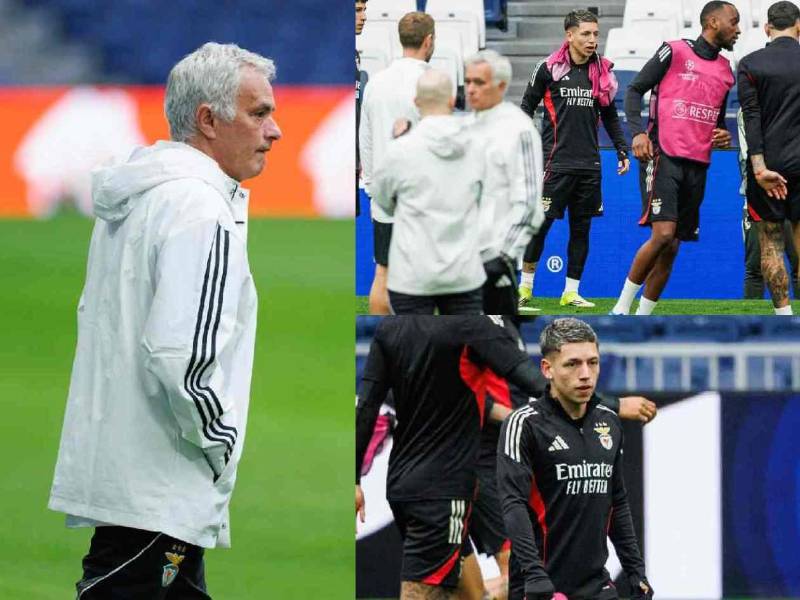 El entrenador portugués, Jose Mourinho regresó al Bernabéu tras varios años desde su salida de la institución blanca. Así fue el entrenamiento del Benfica previo al duelo ante Real Madrid por Champions.