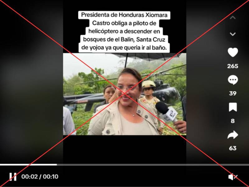 Captura de pantalla a una publicación de TikTok hecha el 26 de febrero de 2025.