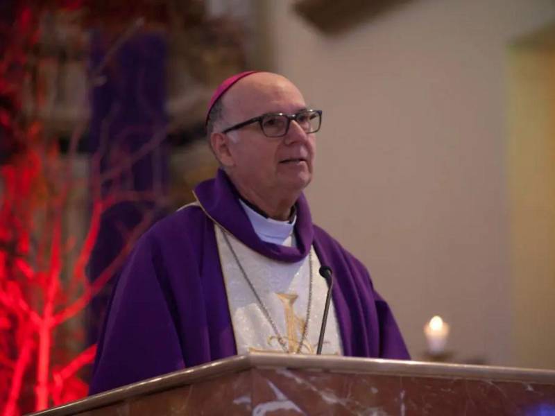 José Vicente Nácher, arzobispo de Tegucigalpa, durante la homilía.