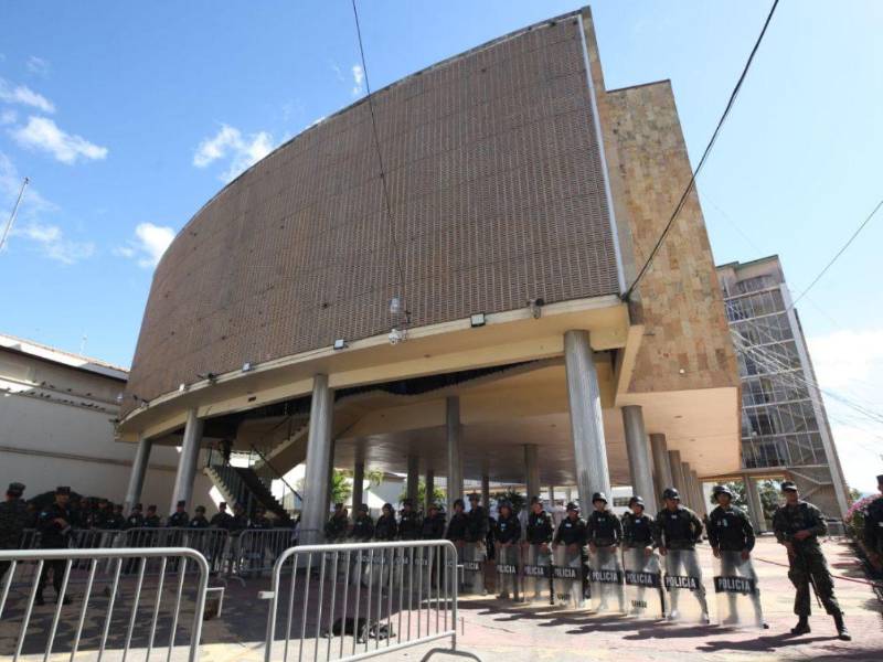 Vista de las instalaciones del Congreso Nacional donde prestará juramento Nasry Asfura en Tegucigalpa.