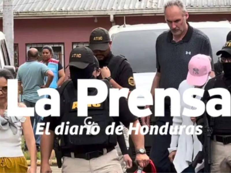 Implicados durante su arresto en la casa hogar El Refugio en Choloma, Cortés.