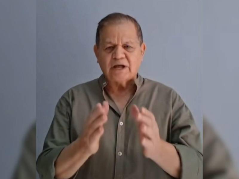 El exjefe de las Fuerzas Armadas, Romeo Vásquez Velásquez durante su presentación en el video.