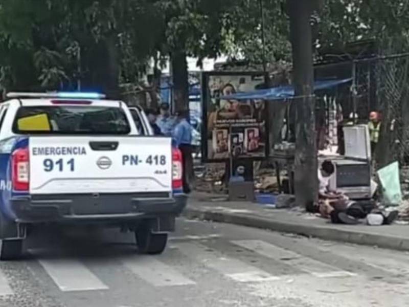 Fotografía de la escena del crimen.