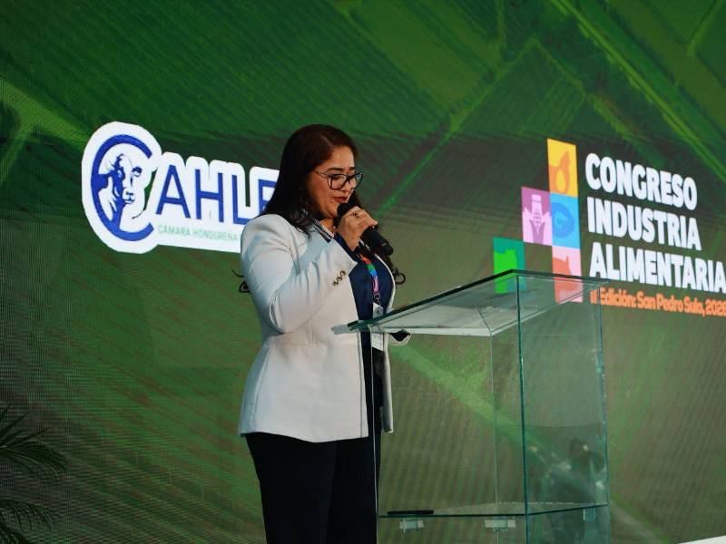 La designada presidencial Diana Herrera, durante su participación en el segundo Congreso de la Industria Alimentaria.