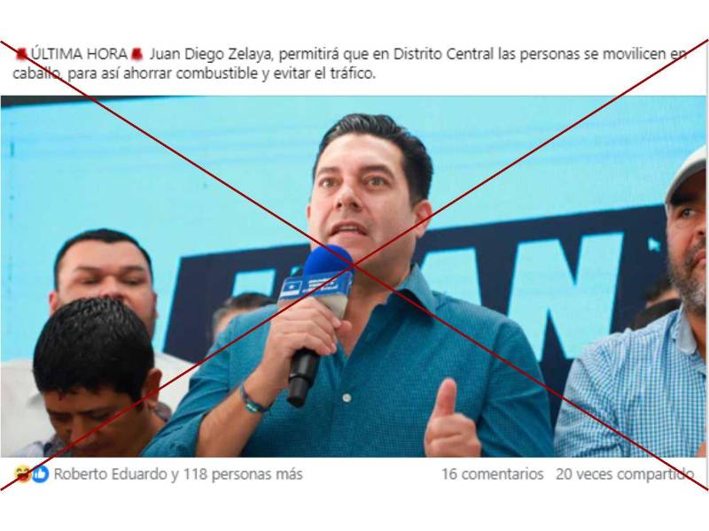 Captura de pantalla a una publicación de Facebook hecha el 23 de marzo de 2026.