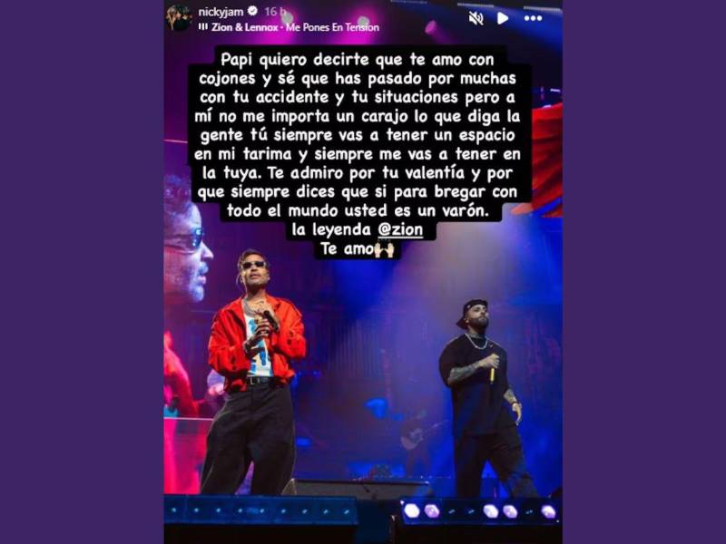 Nicky Jam defiende a Zion de las críticas por su apariencia