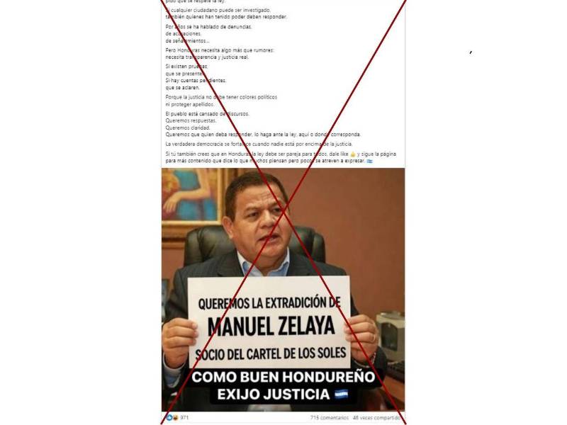 Captura de pantalla a una publicación de Facebook hecha el 27 de enero de 2026.