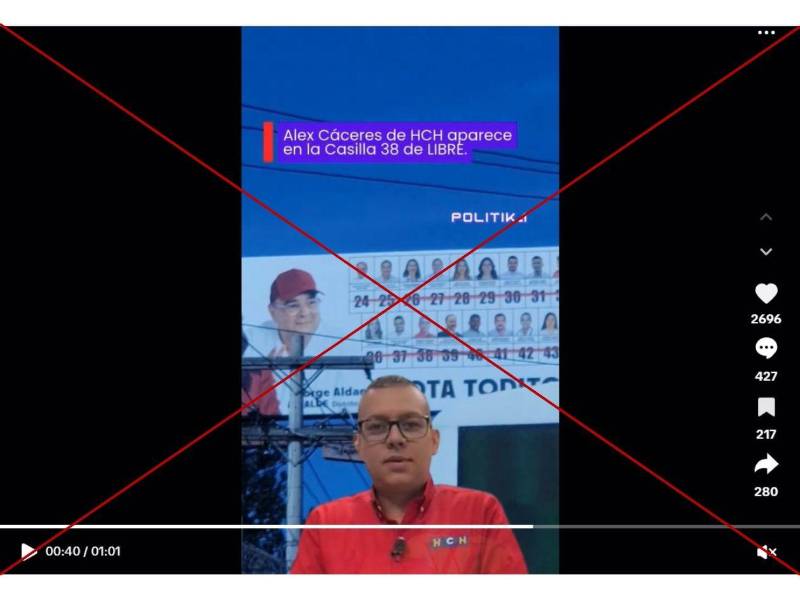 Captura de pantalla a una publicación de TikTok hecha el 17 de noviembre de 2025.