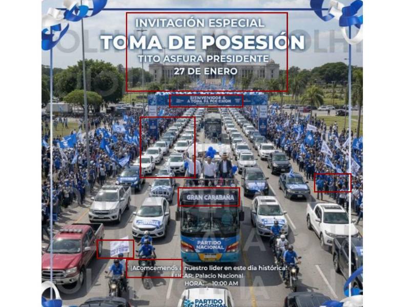 Inconsistencias detectadas por LA PRENSA Verifica durante un análisis visual.