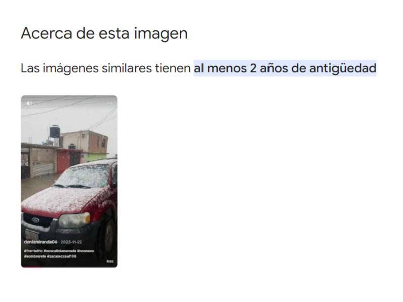 Captura de pantalla a la sección de acerca de esta imagen en Google.