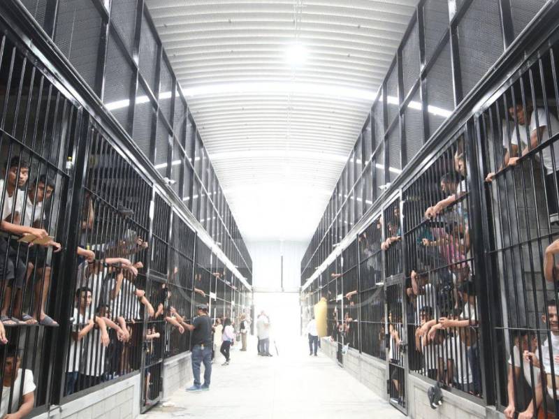 Módulo de miembros de maras y pandillas en la cárcel de Támara.