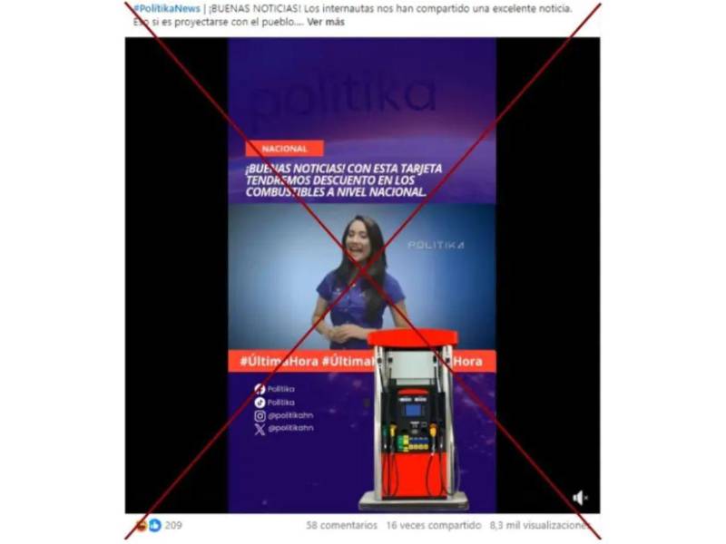 Captura de pantalla a una publicación de Facebook hecha el 9 de marzo de 2026.