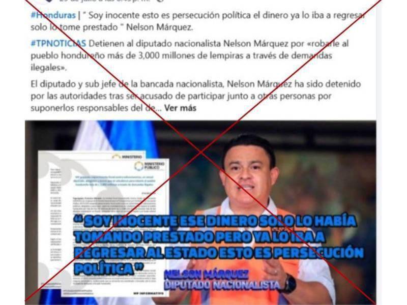 Captura de pantalla a una publicación de Facebook hecha el 1 de agosto de 2025.