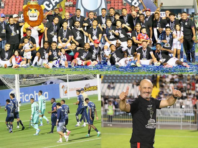 Así celebró el plantel de jugadores del Olimpia con el trofeo de campeones de la Supercopa de Honduras y la tristeza del Motagua, que tuvo un gran gesto.