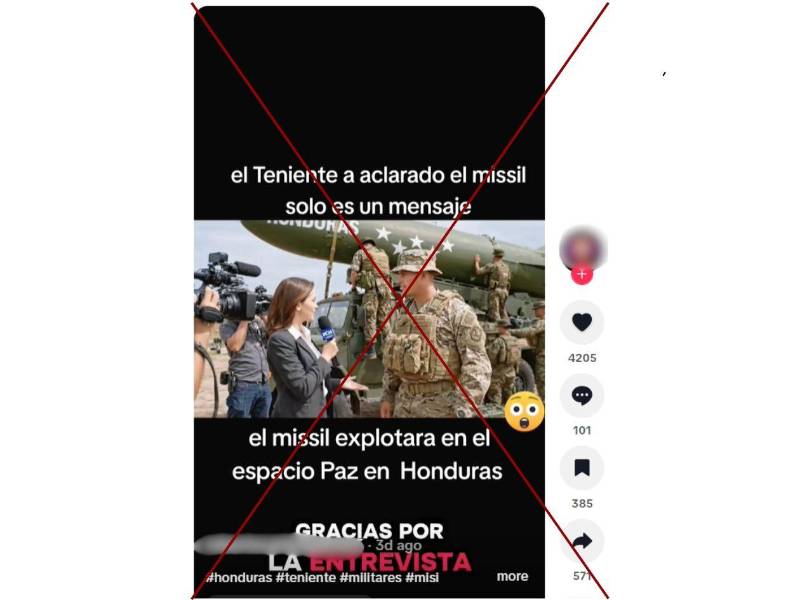 Captura de pantalla a una publicación de TikTok hecha el 10 de marzo de 2026.