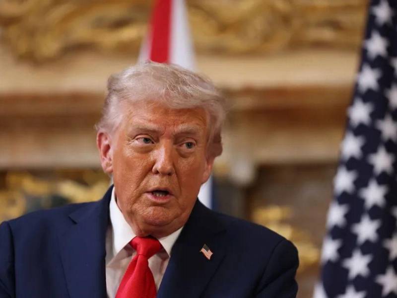 El presidente de Estados Unidos, Donald Trump, habla durante una rueda de prensa en Aylesbury (Reino Unido), este 18 de septiembre de 2025.