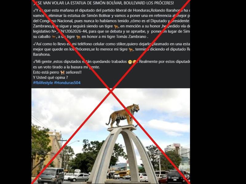 Captura de pantalla a una publicación de Facebook hecha el 12 de junio de 2026.