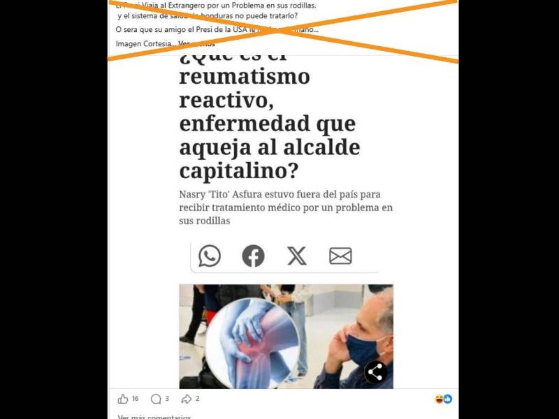 Captura de pantalla a una publicación de Facebook hecha el 12 de abril de 2025.
