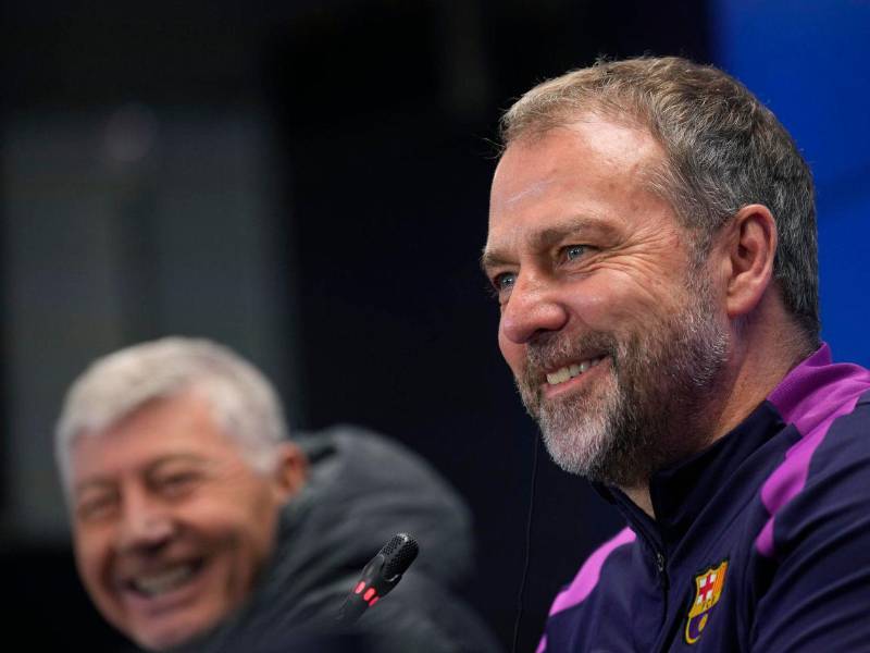 Hansi Flick en conferencia de prensa previo al duelo ante el Real Oviedo por LaLiga de España.