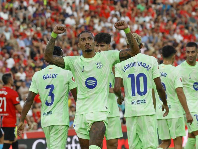 Raphinha marcó el primer gol de la temporada del Barcelona en la Liga Española 2025-2026.