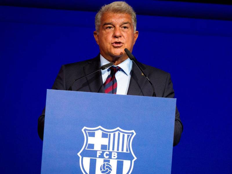 Laporta hablando en su presentación como presidente del Barcelona.