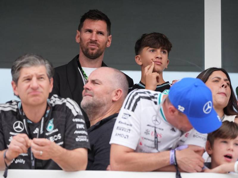 Messi estuvo presente en el GP de Miami.