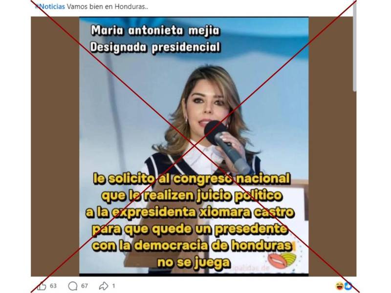 Captura de pantalla a una publicación de Facebook hecha el 8 de abril de 2026.