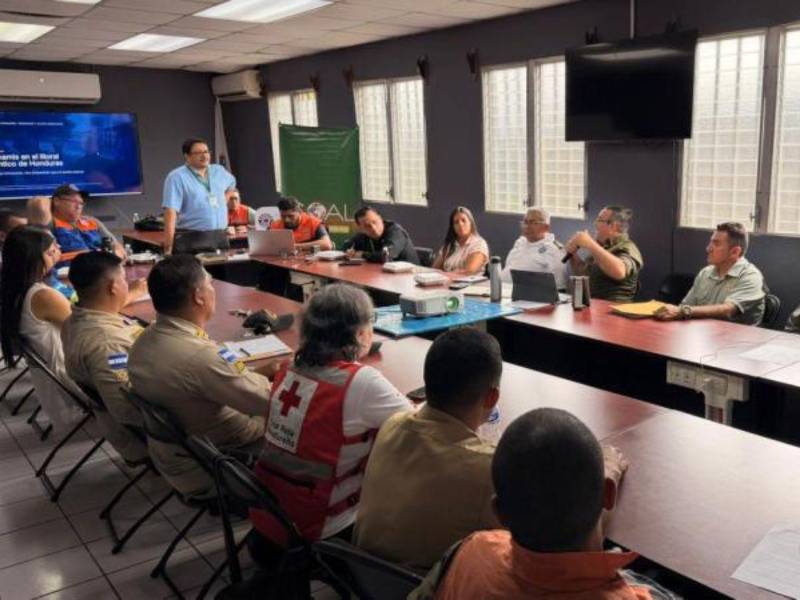 Las reunión se centró en afinar la logística del próximo simulacro de tsunami, en Nueva Armenia, Corozal y la zona urbana de El Porvenir.
