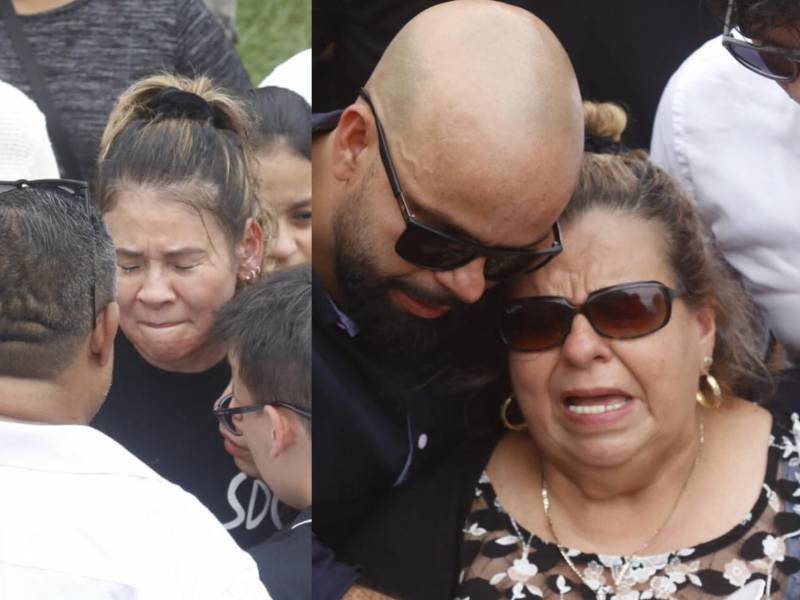 Doña Estelina y restoe de familiares de Orinson Amaya en el sepelio del presidente de Marathón que se realizó este miércoles 3 de diciembre en horas del mediodía.