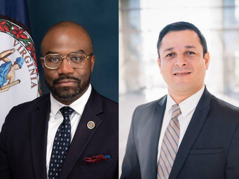 Los hondureños Marvin B. Figueroa, secretario de Salud y Recursos Humanos del estado de Virginia y el doctor Marco Palma, académico, investigador y profesor de Texas A&amp;M University.