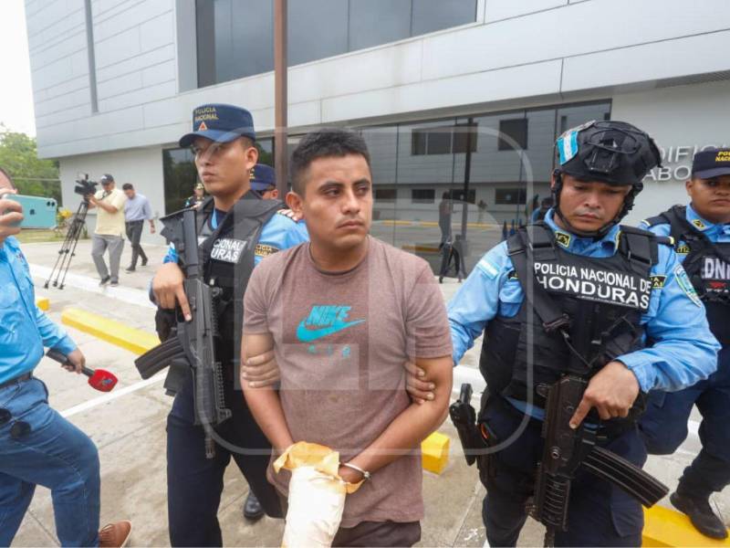 El detenido fue presentado en la DPI de San Pedro Sula.