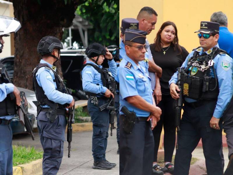 Hubo lágrimas y dolor en el velatorio y sepelio de los policías fallecidos el 4 de febrero.