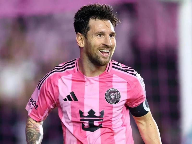 La felicidad de Messi en otra noche grande del argentino en la MLS.