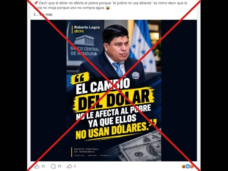 Captura de pantalla a una publicación de Facebook hecha el 31 de agosto de 2026.