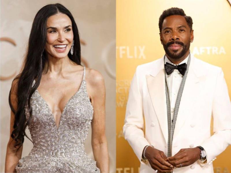 Combo de fotografías de Demi Moore y Colman Domingo.